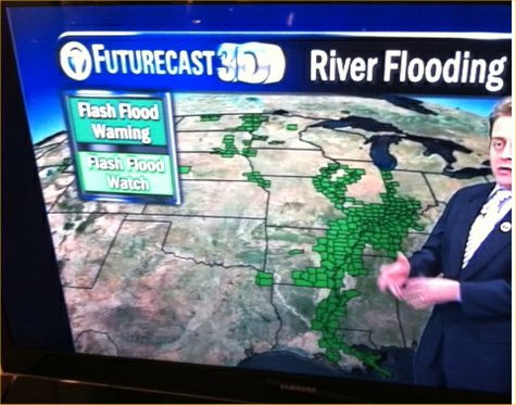 The Great Lakes will drain into the Gulf of Mexico through the Mississippi River.
